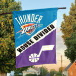 Oklahoma City vs Utah House Divided Flag, NBA House Divided Flag