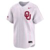 Oklahoma Sooners Nike College Limited Baseball Jersey - White, Limited Replica Fan Edition