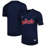 Ole Miss Rebels Nike 2-Button Replica Baseball Jersey - Navy, Limited Replica Fan Edition