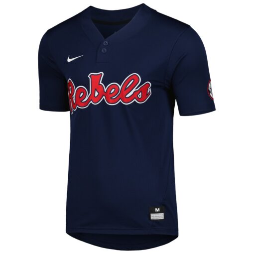 Ole Miss Rebels Nike 2-Button Replica Baseball Jersey – Navy, Limited Replica Fan Edition