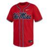 Ole Miss Rebels Nike Limited Baseball Jersey - Red, Limited Replica Fan Edition