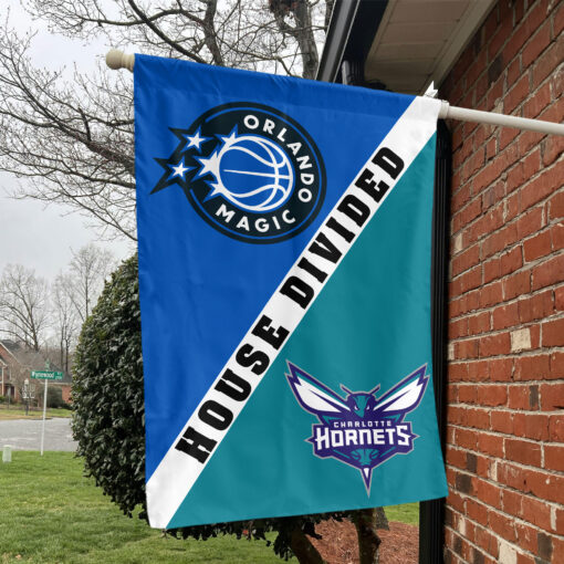 Orlando vs Charlotte House Divided Flag, NBA House Divided Flag Orlando vs Charlotte House Divided Flag, NBA House Divided Flag