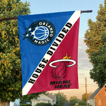 Orlando vs Miami House Divided Flag, NBA House Divided Flag Orlando vs Miami House Divided Flag, NBA House Divided Flag