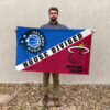Orlando vs Miami House Divided Flag, NBA House Divided Flag 2 Orlando vs Miami House Divided Flag, NBA House Divided Flag