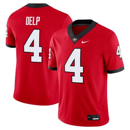 Oscar Delp Georgia Bulldogs Nike NIL Football Game Jersey – Red, Limited Replica Fan Edition