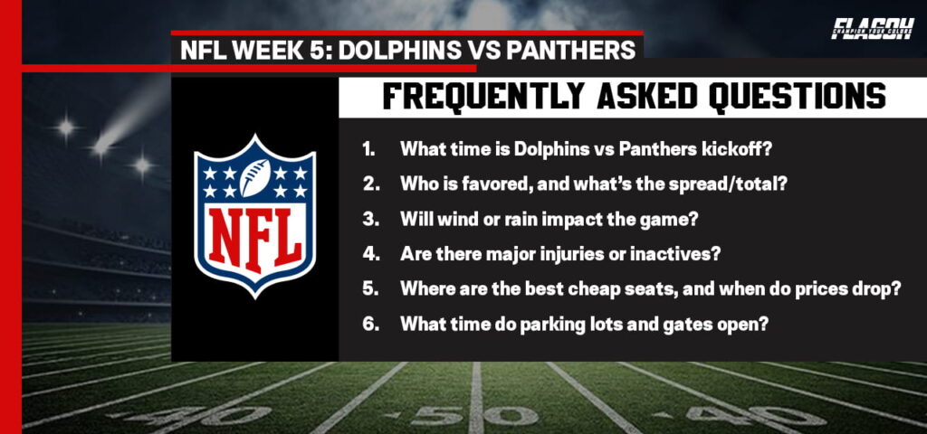 Panthers vs Dolphins FAQ 