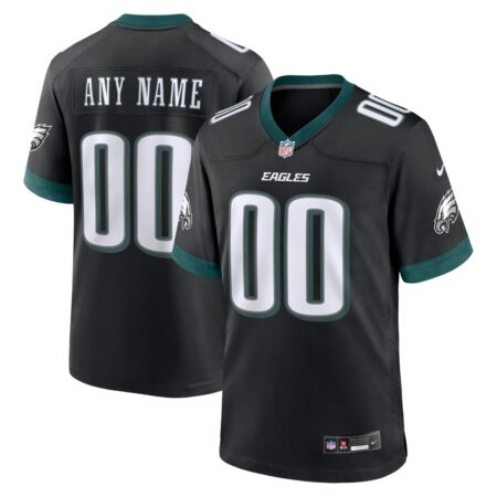 Philadelphia Eagles  Alternate Custom Game Jersey – Black, Limited Replica Fan Edition