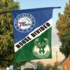 Philadelphia vs Milwaukee House Divided Flag, NBA House Divided Flag