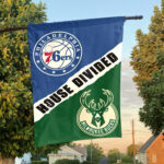 Philadelphia vs Milwaukee House Divided Flag, NBA House Divided Flag