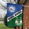 Philadelphia vs Milwaukee House Divided Flag, NBA House Divided Flag