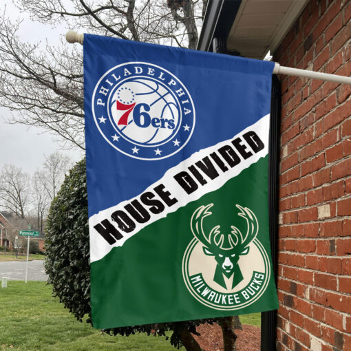 Philadelphia vs Milwaukee House Divided Flag, NBA House Divided Flag