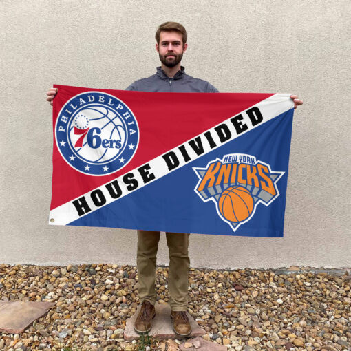 Philadelphia vs New york House Divided Flag, NBA House Divided Flag Philadelphia vs New york House Divided Flag, NBA House Divided Flag