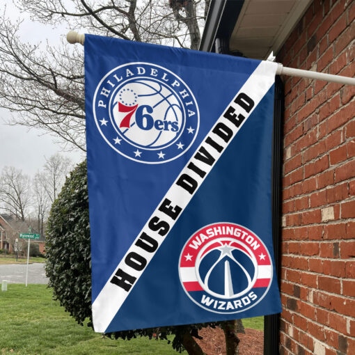 Philadelphia vs Washington House Divided Flag, NBA House Divided Flag Philadelphia vs Washington House Divided Flag, NBA House Divided Flag