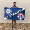 Philadelphia vs Washington House Divided Flag, NBA House Divided Flag 2 Philadelphia vs Washington House Divided Flag, NBA House Divided Flag
