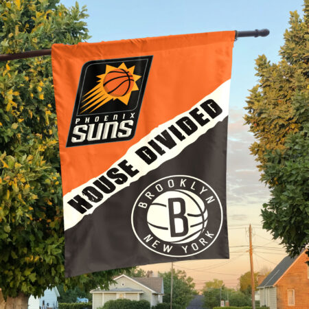 Phoenix vs Brooklyn House Divided Flag, NBA House Divided Flag Phoenix vs Brooklyn House Divided Flag, NBA House Divided Flag