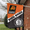 Phoenix vs Brooklyn House Divided Flag, NBA House Divided Flag 1 Phoenix vs Brooklyn House Divided Flag, NBA House Divided Flag