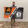 Phoenix vs Brooklyn House Divided Flag, NBA House Divided Flag 2 Phoenix vs Brooklyn House Divided Flag, NBA House Divided Flag