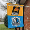 Phoenix vs Dallas House Divided Flag, NBA House Divided Flag 1 Phoenix vs Dallas House Divided Flag, NBA House Divided Flag