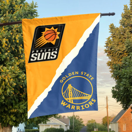 Phoenix vs Golden State House Divided Flag, NBA House Divided Flag Phoenix vs Golden State House Divided Flag, NBA House Divided Flag
