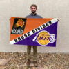 Phoenix vs Los Angeles House Divided Flag, NBA House Divided Flag 2 Phoenix vs Los Angeles House Divided Flag, NBA House Divided Flag