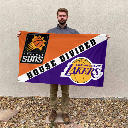 Phoenix vs Los Angeles House Divided Flag, NBA House Divided Flag Phoenix vs Los Angeles House Divided Flag, NBA House Divided Flag