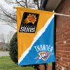Phoenix vs Oklahoma City House Divided Flag, NBA House Divided Flag 1 Phoenix vs Oklahoma City House Divided Flag, NBA House Divided Flag