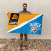 Phoenix vs Oklahoma City House Divided Flag, NBA House Divided Flag 2 Phoenix vs Oklahoma City House Divided Flag, NBA House Divided Flag