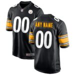 Pittsburgh Steelers  Alternate Custom Game Jersey – Black, Limited Replica Fan Edition