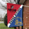 Portland vs Golden State House Divided Flag, NBA House Divided Flag