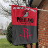 Portland vs Houston House Divided Flag, NBA House Divided Flag 1 Portland vs Houston House Divided Flag, NBA House Divided Flag