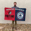 Portland vs LA House Divided Flag, NBA House Divided Flag 2 Portland vs LA House Divided Flag, NBA House Divided Flag