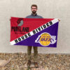 Portland vs Los Angeles House Divided Flag, NBA House Divided Flag 2 Portland vs Los Angeles House Divided Flag, NBA House Divided Flag