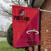 Portland vs Miami House Divided Flag, NBA House Divided Flag 1 Portland vs Miami House Divided Flag, NBA House Divided Flag