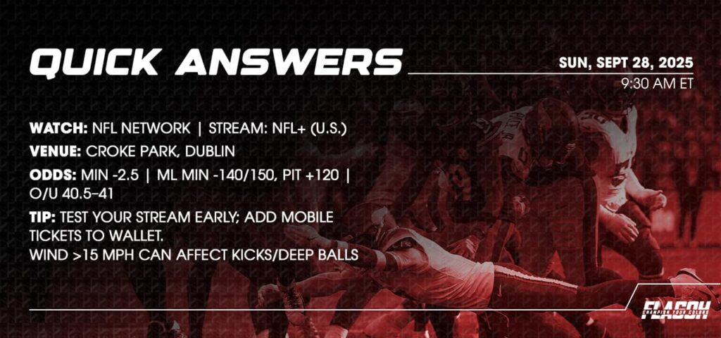 Quick Answers of Vikings vs Steelers