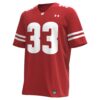 Ron Dayne Wisconsin Badgers Under Armour NIL Football Replica Player Jersey - Red, Limited Replica Fan Edition
