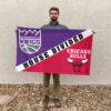 Sacramento vs Chicago House Divided Flag, NBA House Divided Flag 2 Sacramento vs Chicago House Divided Flag, NBA House Divided Flag