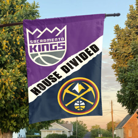 Sacramento vs Denver House Divided Flag, NBA House Divided Flag Sacramento vs Denver House Divided Flag, NBA House Divided Flag