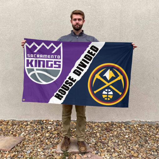 Sacramento vs Denver House Divided Flag, NBA House Divided Flag Sacramento vs Denver House Divided Flag, NBA House Divided Flag