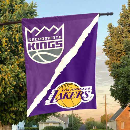 Sacramento vs Los Angeles House Divided Flag, NBA House Divided Flag Sacramento vs Los Angeles House Divided Flag, NBA House Divided Flag