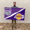 Sacramento vs Los Angeles House Divided Flag, NBA House Divided Flag 2 Sacramento vs Los Angeles House Divided Flag, NBA House Divided Flag