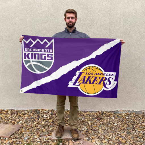 Sacramento vs Los Angeles House Divided Flag, NBA House Divided Flag Sacramento vs Los Angeles House Divided Flag, NBA House Divided Flag