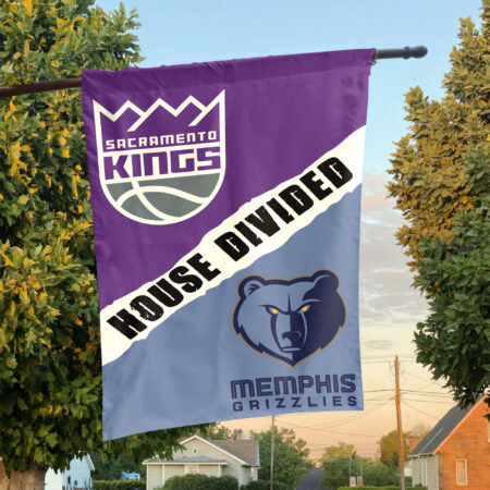 Sacramento vs Memphis House Divided Flag, NBA House Divided Flag Sacramento vs Memphis House Divided Flag, NBA House Divided Flag