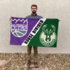 Sacramento vs Milwaukee House Divided Flag, NBA House Divided Flag 2 Sacramento vs Milwaukee House Divided Flag, NBA House Divided Flag