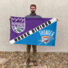 Sacramento vs Oklahoma City House Divided Flag, NBA House Divided Flag 2 Sacramento vs Oklahoma City House Divided Flag, NBA House Divided Flag