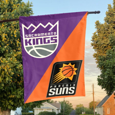 Sacramento vs Phoenix House Divided Flag, NBA House Divided Flag Sacramento vs Phoenix House Divided Flag, NBA House Divided Flag
