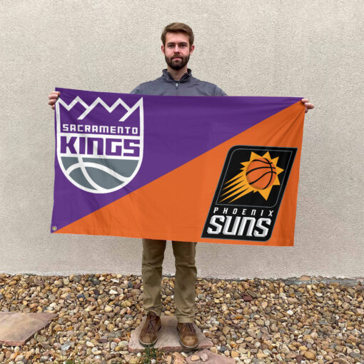 Sacramento vs Phoenix House Divided Flag, NBA House Divided Flag Sacramento vs Phoenix House Divided Flag, NBA House Divided Flag