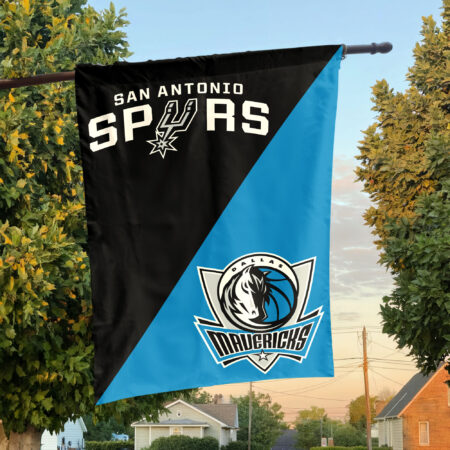 San Antonio vs Dallas House Divided Flag, NBA House Divided Flag San Antonio vs Dallas House Divided Flag, NBA House Divided Flag