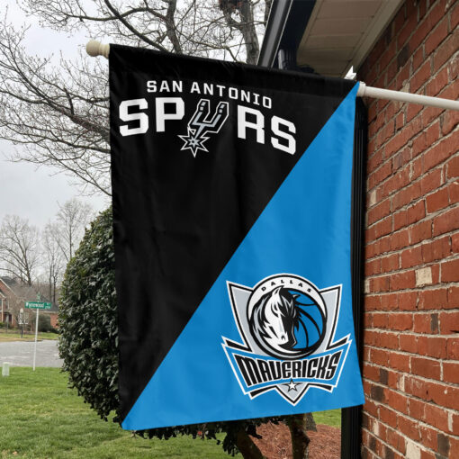 San Antonio vs Dallas House Divided Flag, NBA House Divided Flag San Antonio vs Dallas House Divided Flag, NBA House Divided Flag