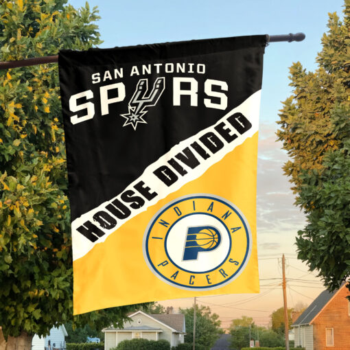 San Antonio vs Indiana House Divided Flag, NBA House Divided Flag