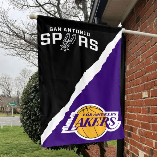 San Antonio vs Los Angeles House Divided Flag, NBA House Divided Flag San Antonio vs Los Angeles House Divided Flag, NBA House Divided Flag